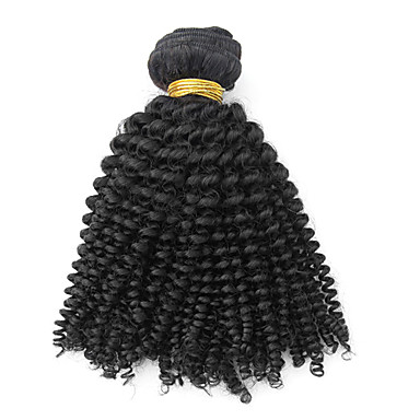 3шт Китайский Богородицы Kinky Вьющиеся класс 5А волос Weave 16 дюймов Natural Black