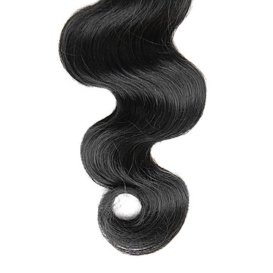 4шт 18INCH натуральный черный объемная волна китайских Weave волос девственницы Связки