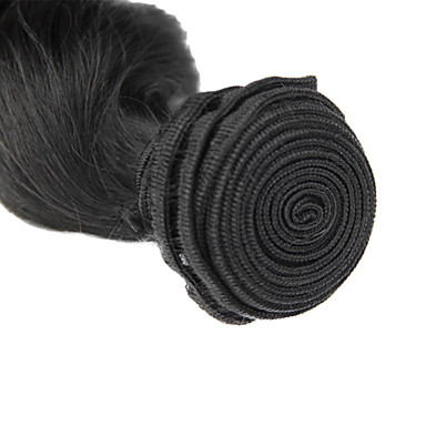 3шт 14inch Natural Black освобождает волну монгольский Weave волос девственницы Связки