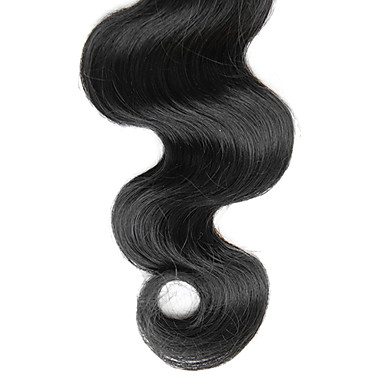 1шт 20inch Natural Black Объемная волна бразильского Виргинские волос Weave