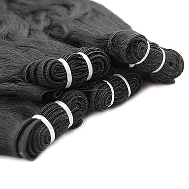 1шт 14inch Natural Black естественная волна Малайзии Weave волос девственницы