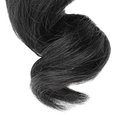 1шт 10 дюймов Natural Black освобождает волну Малайзии Weave волос девственницы