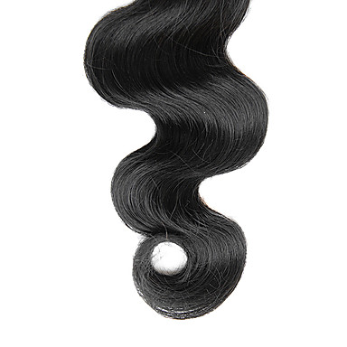 4шт 24inch Natural Black Объемная волна монгольского Weave волос девственницы Связки