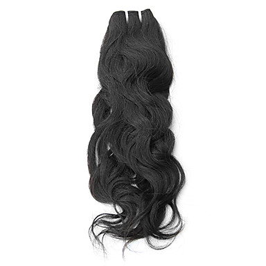 1шт 20inch Natural Black естественная волна бразильского Виргинские волос Weave