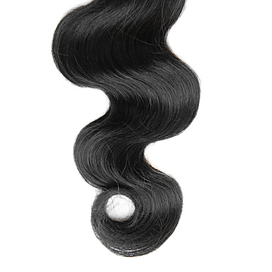 4шт 18INCH Natural Black объемная волна Малайзии Weave волос девственницы Связки