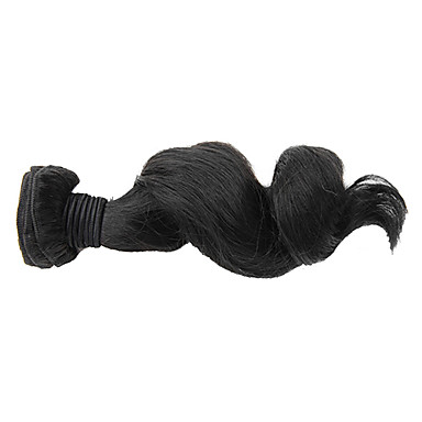 1шт 14inch Natural Black свободная волна перуанский Weave волос девственницы