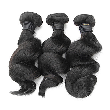 3шт Малайзии Богородицы освобождает волну класс 5А волос Weave 14inch Natural Black