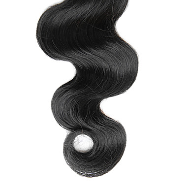 4шт 10inch Natural Black объемная волна Малайзии Weave волос девственницы Связки