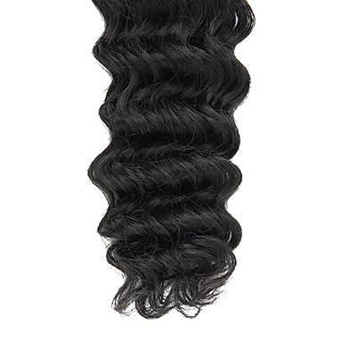3шт Малайзии Богородицы глубокая волна класс 5А волос Weave 14inch Natural Black