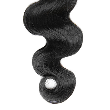 4шт 20inch Natural Black объемная волна Малайзии Weave волос девственницы Связки