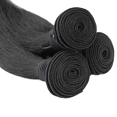 1шт 20inch Natural Black прямой Малайзийский Weave волос девственницы