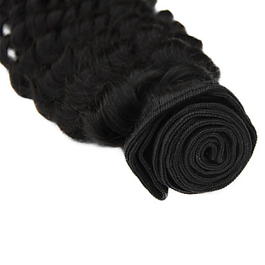 3шт 14inch Natural Black Deep Фигурные ngoilian Weave волос девственницы Связки