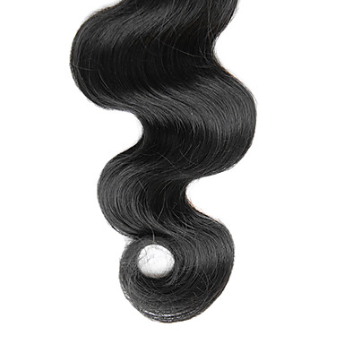 4шт 12 дюймов Natural Black объемная волна Малайзии Weave волос девственницы Связки
