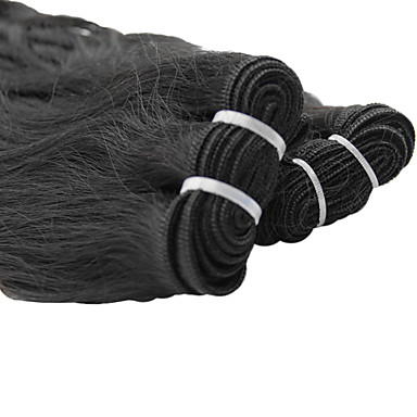 1шт 14inch Natural Black естественная волна Китайский Weave волос девственницы