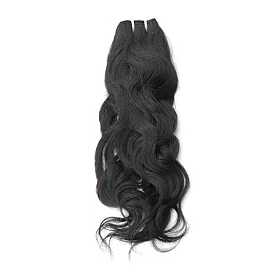 1шт 14inch Natural Black естественная волна Китайский Weave волос девственницы