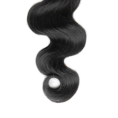 4шт 14inch Natural Black объемная волна бразильских Weave волос девственницы Связки