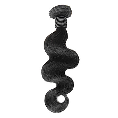 4шт 24inch Natural Black Объемная волна монгольского Weave волос девственницы Связки