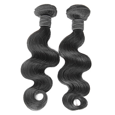 1шт 20inch Natural Black Объемная волна бразильского Виргинские волос Weave