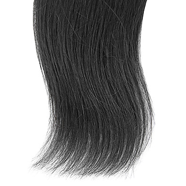 1шт 12 дюймов Natural Black Прямо перуанский Weave волос девственницы