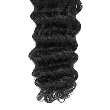 3шт Малайзии Богородицы глубокая волна класс 5А волос Weave 18 дюймов Natural Black