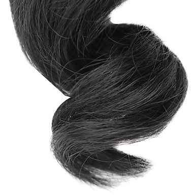 1шт 12 дюймов Natural Black освобождает волну Китайский Weave волос девственницы