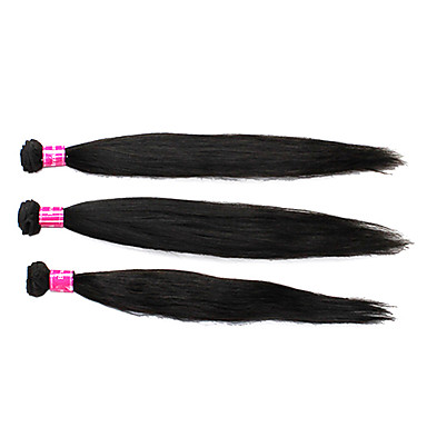 4А бразильского Виргинские естественная прямая утка человеческих волос Расширения (20 дюймов)