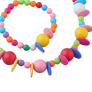 Сладкий Многоцветный Имитация Перл (ожерелье и серьги и браслет) комплект ювелирных изделий ()