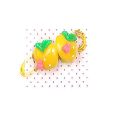 Детский HairJewelry Яблоко связи волос (случайный цвет, 3 пары в упаковке)