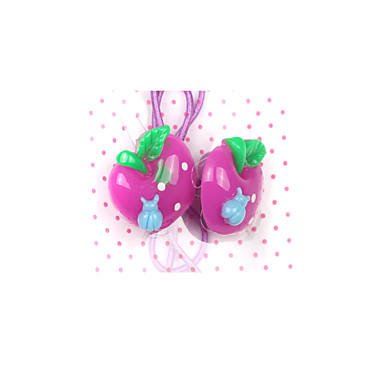 Детский HairJewelry Яблоко связи волос (случайный цвет, 3 пары в упаковке)