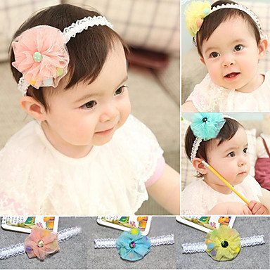 Lureme кружева цветок Детские ободки