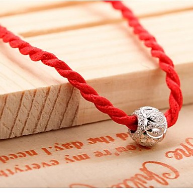 Серебряный Серебряный браслет Классический 21см Детский Дружба (красный) (1 шт)