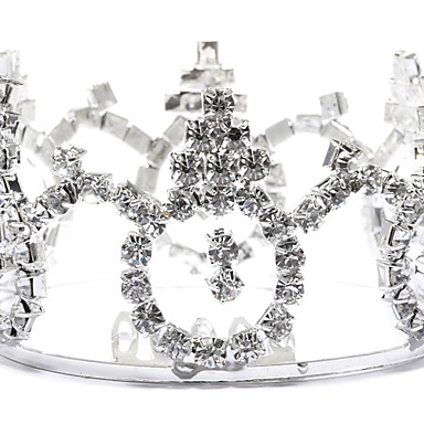 Свадьба Сплав серебра Тиара Для Цветочница (1шт)