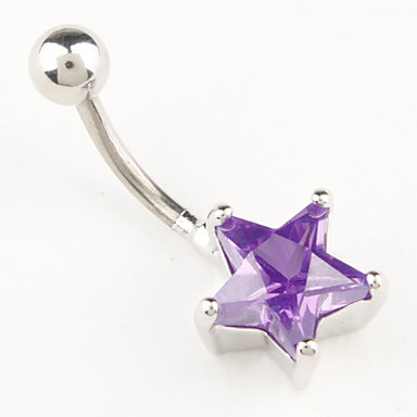 Грейс звезды из нержавеющей стали Navel Ring