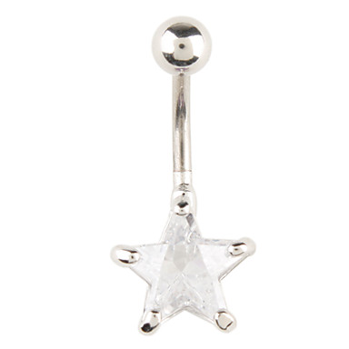 Грейс звезды из нержавеющей стали Navel Ring