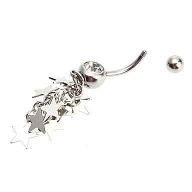 Звезды бриллиантами кольцо из нержавеющей Navel