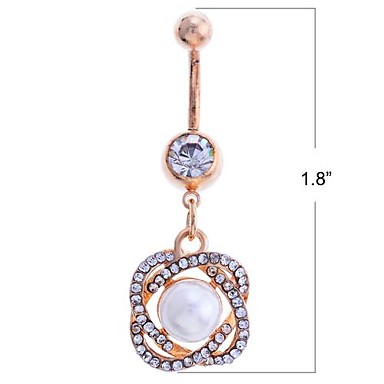 Lureme 316L хирургическая ювелирные изделия титана стали Перл Цветы Подвеска тела