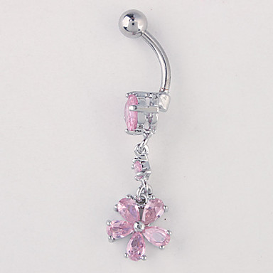 Прекрасный цветок из нержавеющей стали Navel Ring