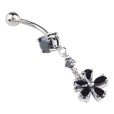Прекрасный цветок из нержавеющей стали Navel Ring