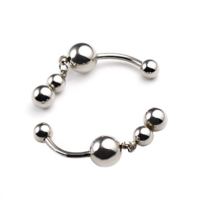 посеребренной нержавеющей стали пупка / прокалывание ушей