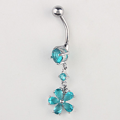 Прекрасный цветок из нержавеющей стали Navel Ring