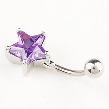 Грейс звезды из нержавеющей стали Navel Ring