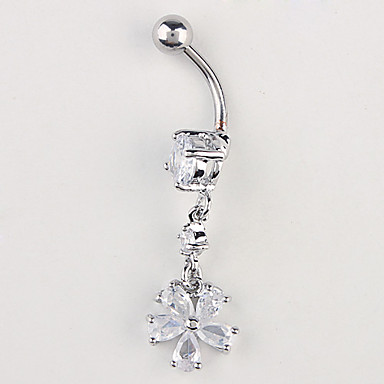 Прекрасный цветок из нержавеющей стали Navel Ring