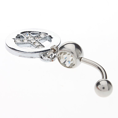 Символ мира нержавеющей стали Navel Ring