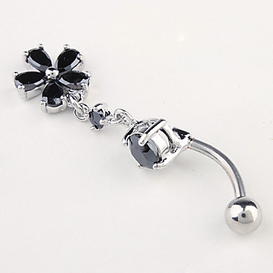 Прекрасный цветок из нержавеющей стали Navel Ring