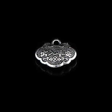 сладкие овальный серебряный сплав очаровывает 20pcs/bag (серебро)