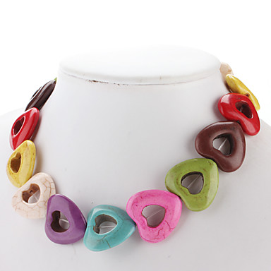 Heart Shape Красочные бирюзовых бус