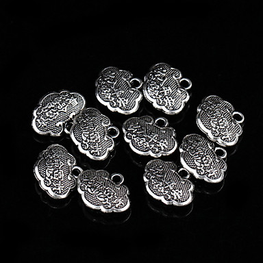 сладкие овальный серебряный сплав очаровывает 20pcs/bag (серебро)