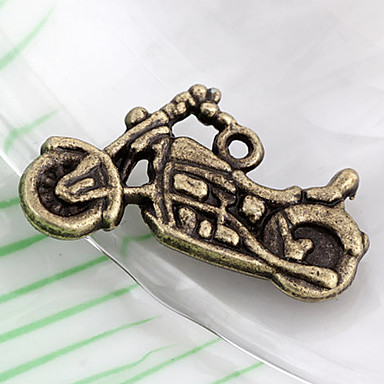 Vintage мотобайк Бронзовый сплава Подвески 10 шт / мешок