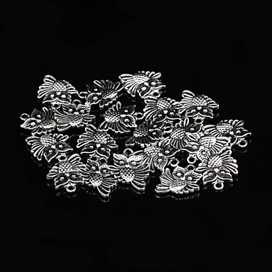 классический животное серебро сплав очаровывает 20 шт / мешок (серебро)