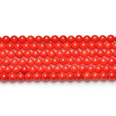 6мм 39см Red Coral Круглый бисер 1Strand